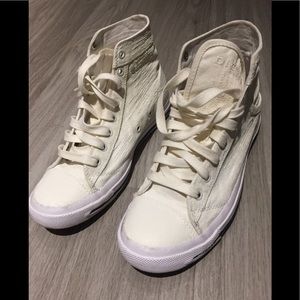 Diesel white ankle sneakers